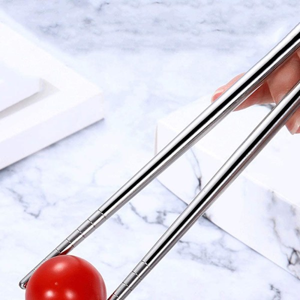 Huture Rustfrit Stålbestik Sæt Genanvendelig Ske Chopsticks