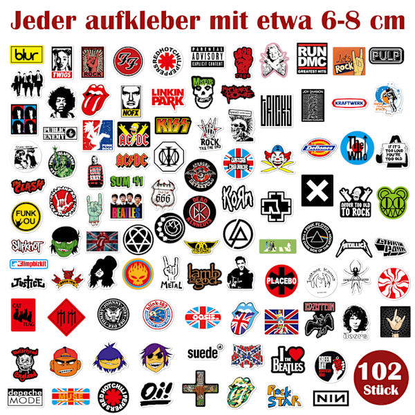 100 Stück wasserdichte Vinylaufkleber Graffiti Style Aufkleber für Auto Fahrrad Motorräder Gepäck Laptop Skateboard Snowboard