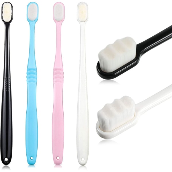 4 Pieces Soft Toothbrush Micro Nano Toothbrush Extra Soft