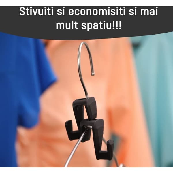 18 ripustuskoukun sarja, ABS, musta