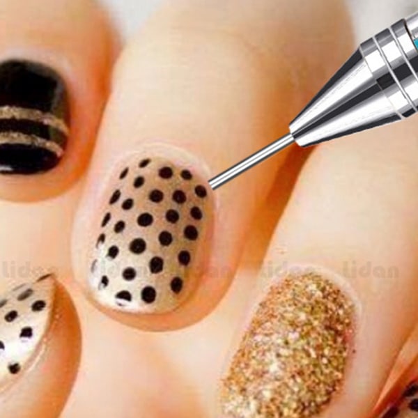 Nagel Strass Plockare Dotting Verktyg, Dubbelsidig DIY Nagelkonst