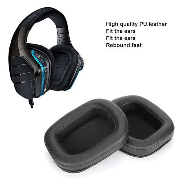 Öronkuddar i skum med andningsbart nät, ersättningskuddar för Logitech G633 G933