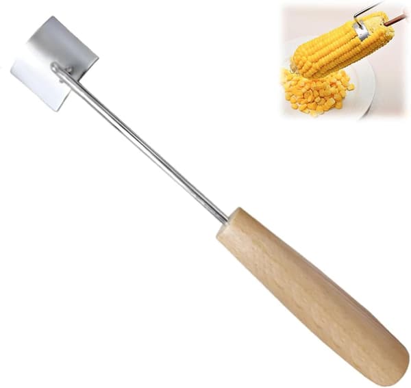 Easy Clean Corn Stripper New Corn Stripper 2025 Corn Remover with Wooden Handle Kitchen