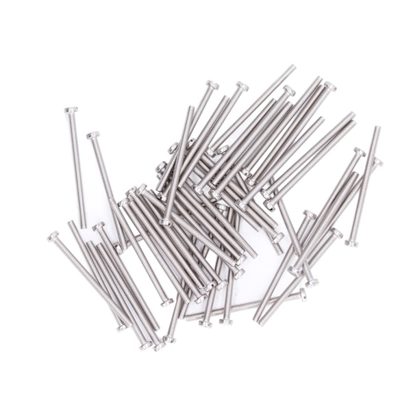 50 stk. Skrue med skrått hode A2‑70 Rustfritt stål for presisjonsmaskiner Husholdning M3M3x45