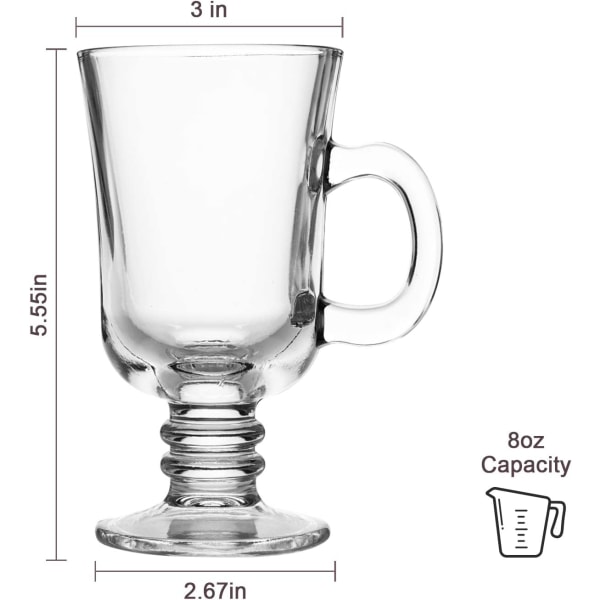 Kaffe Mugg, Glas Muggar Med Handtag, Genomskinliga Koppar Med Handtag, Glas