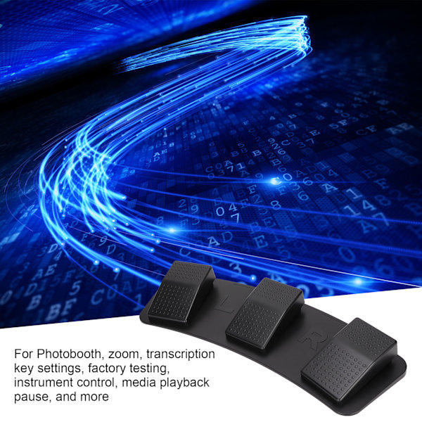 USB Triple Foot Switch Pedal Multifunktionell Ergonomisk Triple Foot Switch Pedal för att spela spel Fabriks Testning (Fotoelektrisk Switch)