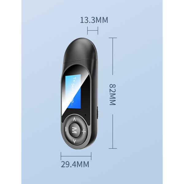 Bærbar USB MP3-spiller LCD-skjerm USB-pinne med FM, opptak