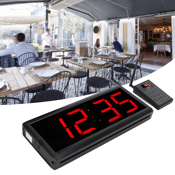 Trådlöst personsökarsystem 5 lägen Högupplöst engelskspråkig sändning Restauranger Personsökarsystem 100‑240VAU-kontakt