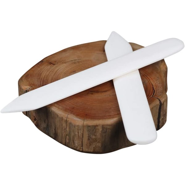 Ægte Bone Folder 2 stk Læderværktøj Scoring Folding Creasing