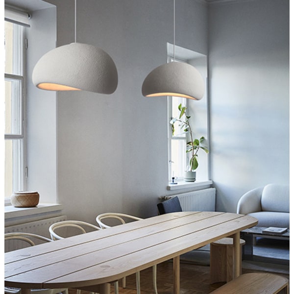 Retro Ljuskrona för Matsal Toalett, Internationell Standard E27 Sockel Kupol Äggformad Lampa, Stabil Ström Pendellampa i Skandinavisk Stil