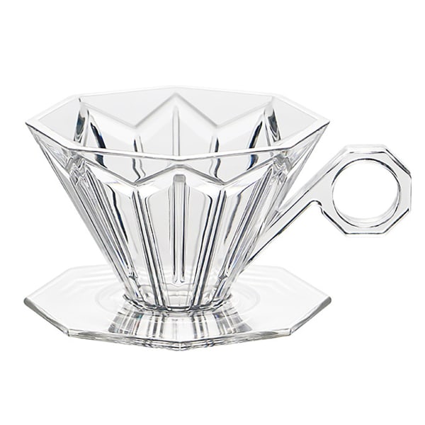 1 stk Kaffe Filterkopp V60 Resin Tykk Oktagonal Diamant