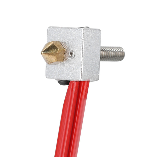 3D-printerekstruder med aluminiumsvarmeblok 10 stk. ledning (30 mm) og 10 stk. 0,4 mm dyse
