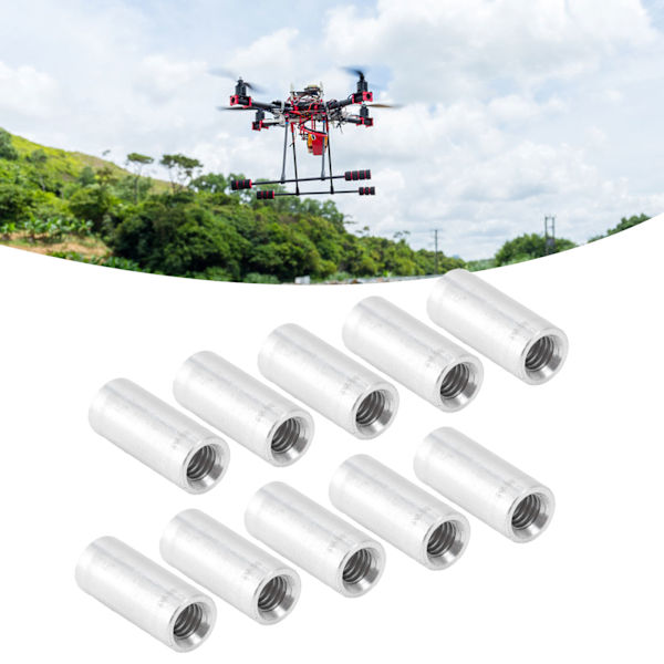 10 stk. Afstandsstykker i Aluminium Legering, Gevindet Rund Kolonne, M4x0.7mm14mm til Quadcopter DIY Model