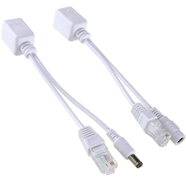 2 stk. Injektor og Splitter Kit DC Strømadapter Stik