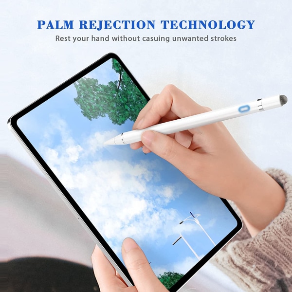 Elaxi Stylus Pencil Yhteensopiva Apple iPadin kanssa, Active Penin kanssa White