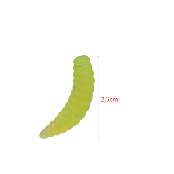 1 Pakke 100 stk Livaktige Kunstige Meitemark Agner Maggot Agner Myke Brødmeitemark Fiske Agner