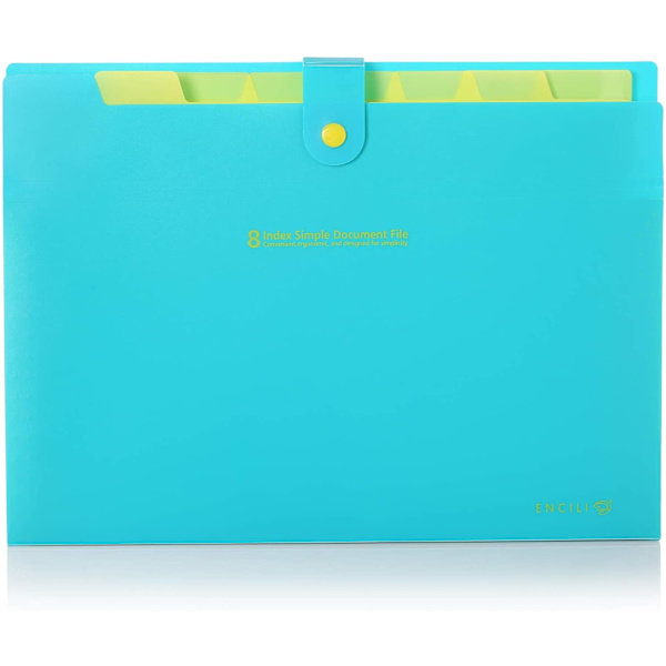 Accordian File Organizer, Udvidbare mapper med lommer,