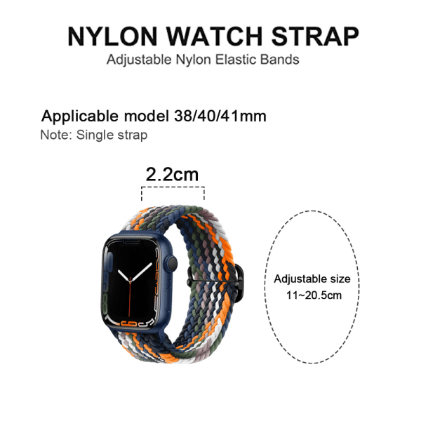 Rem er kompatibel med Apple iWatch 1234567 justerbar nylon