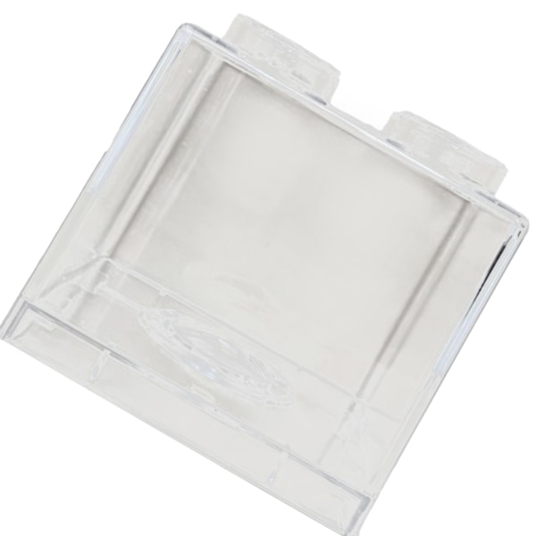 Genomskinlig sparbössa i form av en byggsten, rektangulär transparent sparbössa för barn, pojkar, flickor, vit, 8,9 x 8,9 x 9,2 cm / 3,5 x 3,5 x 3,6 tum