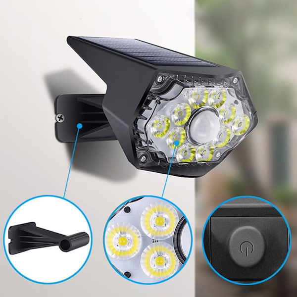 2-pack solcellslampor för utomhusbruk, LED-solcellslampor för utomhusbruk