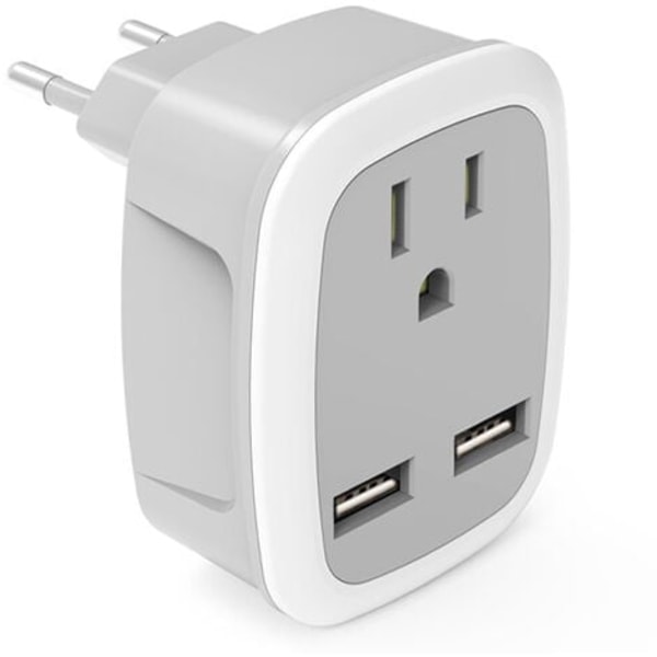 US American til Frankrike Europa Plug Adapter, Reiseadapter med