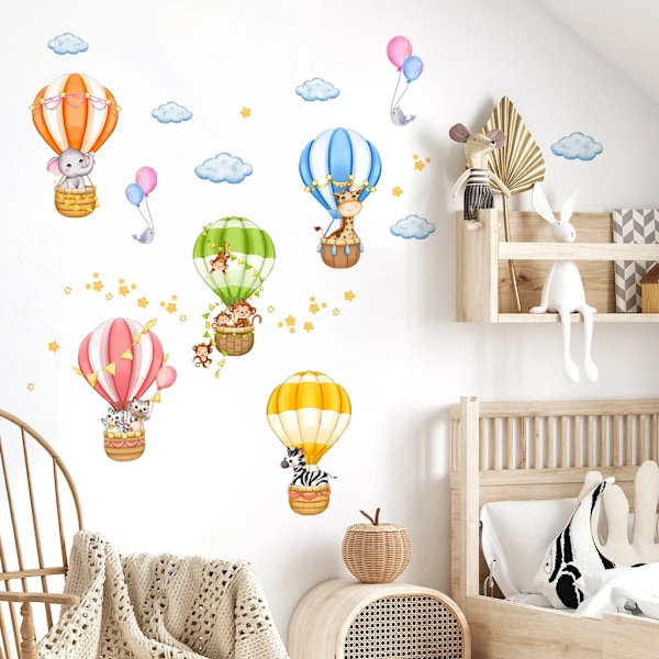 Avtagbar dekor för barnrum, luftballonger dekoration för speciella evenemang, handskrivet kortinspirerad väggkonst