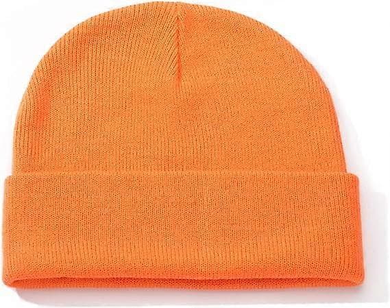 Mössa för män kvinnor Vinterhattar Mode Bekväma Mjuka Mössor orange