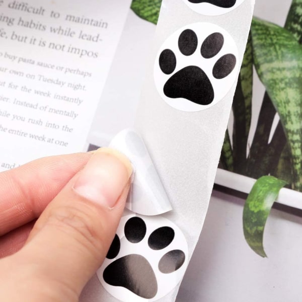 Paw Prints Stickers (1 Inch/500 Stickers) Dog Stickers Paw