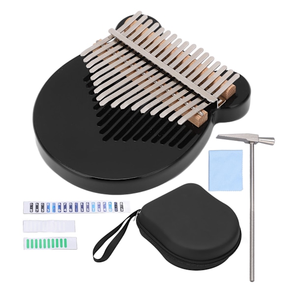 Tum Piano 17 Tangenter C Ton Kalimba Akryl Bärbart Finger Spelinstrument Set Kit