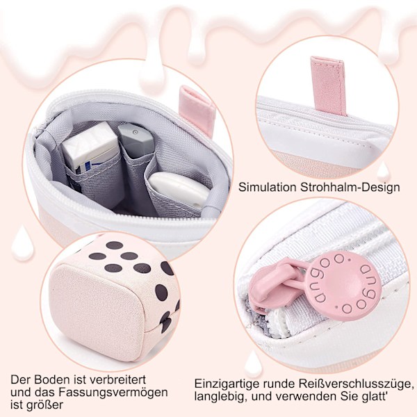 Case Zip, 2 i 1 case och pennhållare, case flickor, stående pennhållare, teleskopiskt case, pennhållare för tonåringar, studenter,
