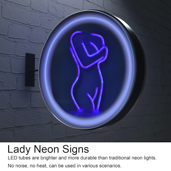 LED-neonvalo Neon-kyltti Kehon Muotoinen Taide Seinäkoristevalo USB-virralla Makuuhuoneen Baarin Juhlan Hääjuhlan Sininen Valo