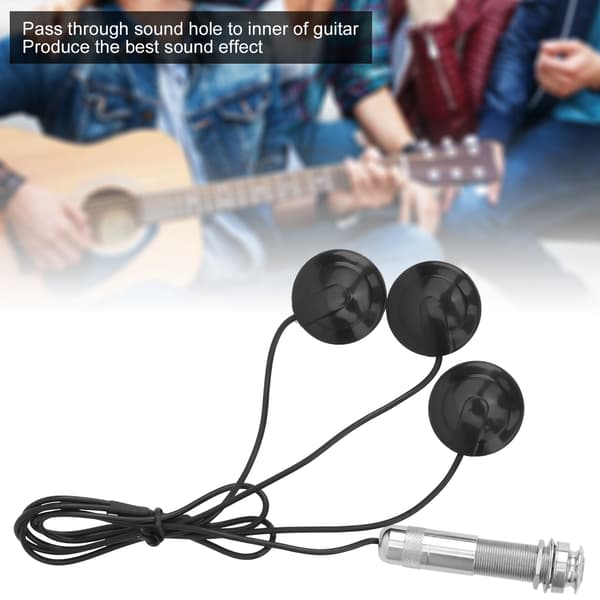 Guitar Piezo Pickup End Button Transducer til Akustisk Guitar Violin Ukulele Mandolin