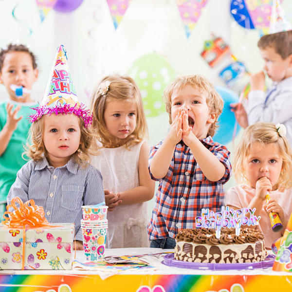 Farverige tillykke med fødselsdagen Cupcake Toppers, til festdessert