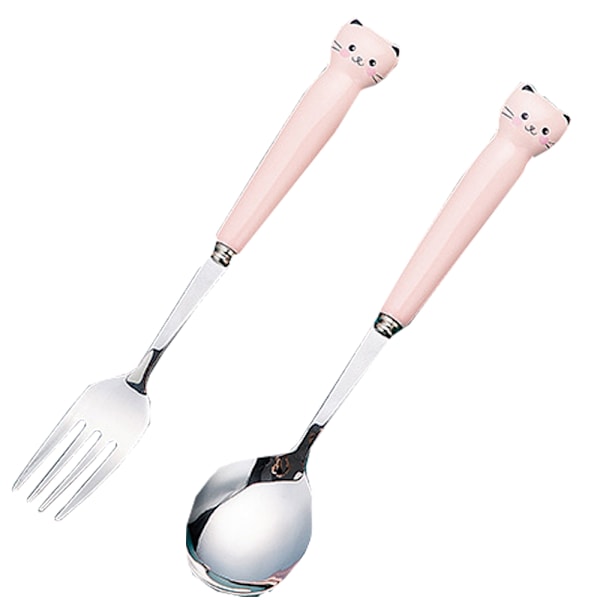 2-delad barn bestick set, middagsbestick sked gaffel set