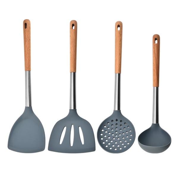 Silicone kitchen utensils set of 4, household cooking spatula