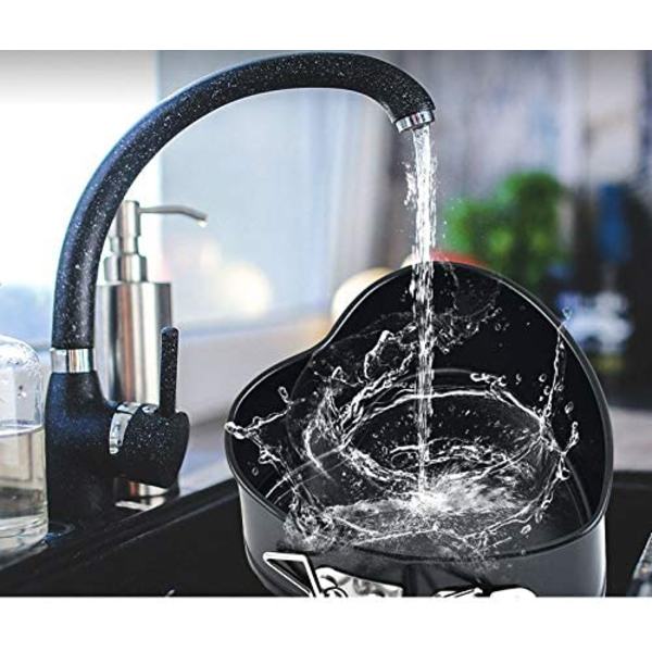 JMXC Set med 4 miniformade kakformar med non-stick-hjärta, non-stick