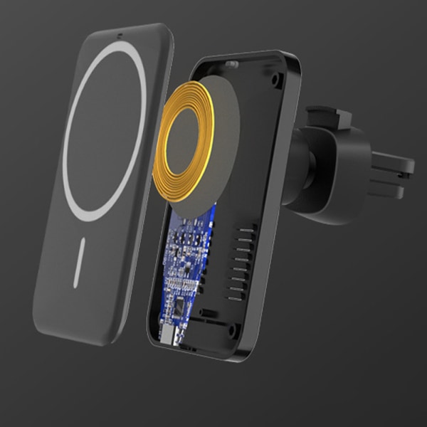 Magnetisk trådlös biltelefonladdare för iPhone 12/13 Justerbar