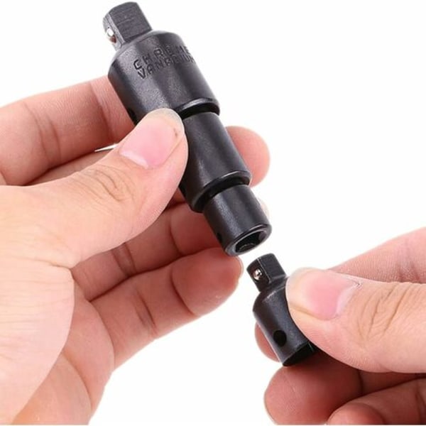 4-osainen hylsysovitin, jatko- ja supistusvaihdeadapteri, hylsyille ja 1/2\" 3/8\" 1/4\" työkaluvinkkeille