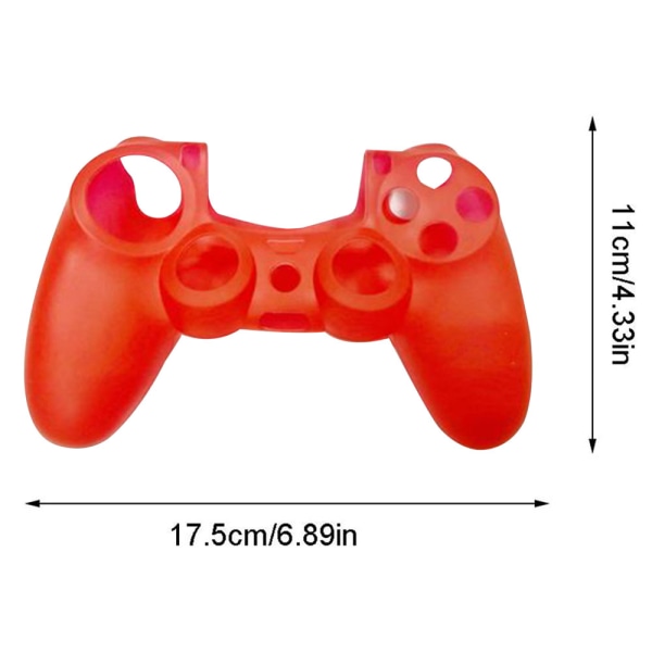PS4 Controller Skin Grip Cover Case Sæt Beskyttende blød