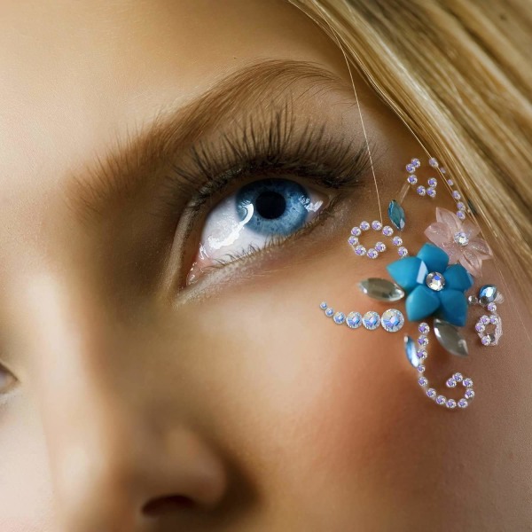 Blandade storlekar Flatback Rhinestones, Non Hotfix Round Crystal Gems