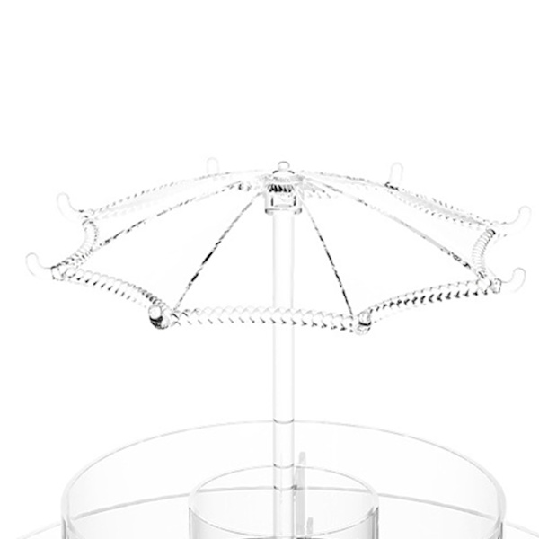 Roterende Makeup Organizer 360 Graders Spinn Kosmetik Display Etui Passer til Pensler Læbestifter Smykker