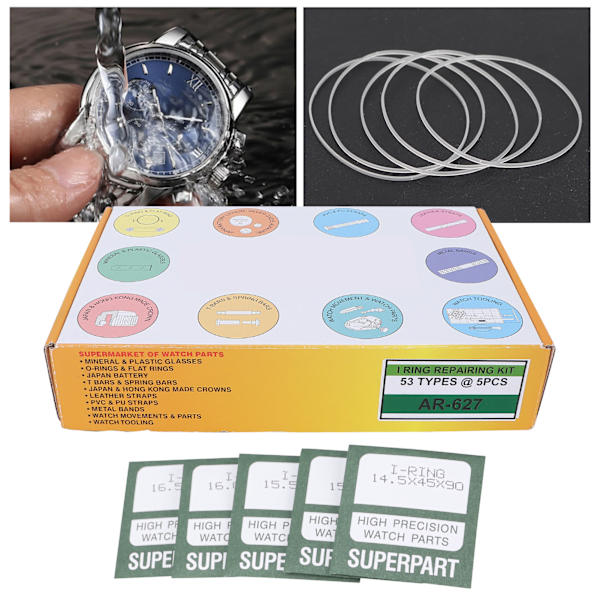 Professionell klocka vattentät O-ring DIY klocka bakre packningstätningar brickor klockpackning