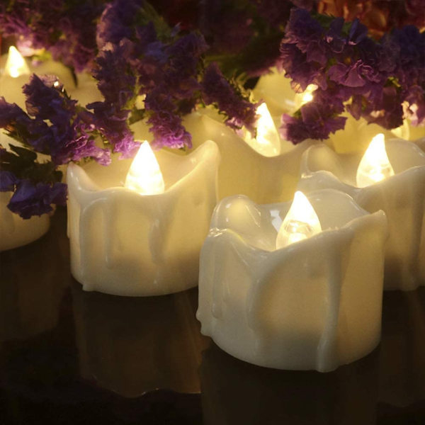 Homemory Flameless LED Tealight Lys med Timer, Sæt med 12
