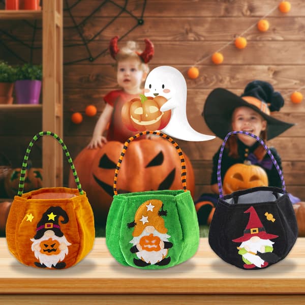 Halloween Knask eller Snop-vesker - Barnas godteribøtteveske - Gresskar-design