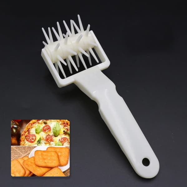 Baking Tools Pizza Dough Roller Pizza Hole Needle Wheel Biscuit Wheel Needle Suitable for Household Tools Home Kitchen Large