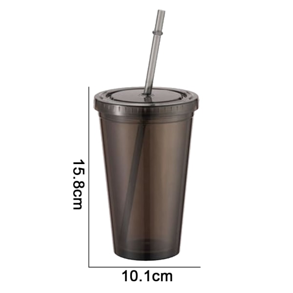 Dobbeltvegget Tumbler med Og Sugerør, Plast Tumbler Kopper,