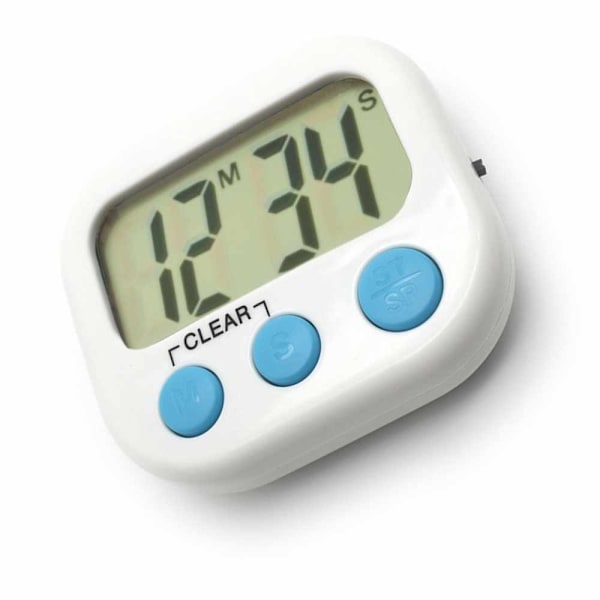 3 Pack Digital Køkken Timer Magnetisk Bagside Stort LCD Display Høj Alarm Minut Sekund Optælling Nedtælling Med ON/OFF kontakt til køkken, hjemmearbejde,