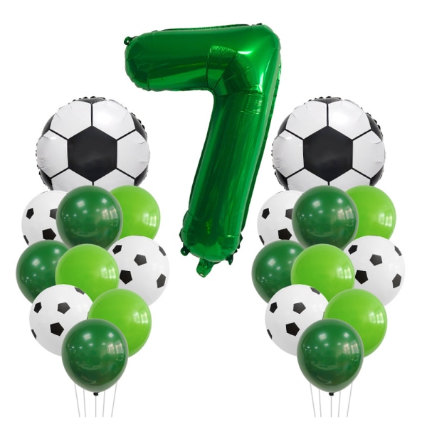 Football Number Foil Balloons Latex-ilmapallopuku syntymäpäiväksi