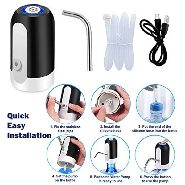 Vann Dispense - USB Lading Vannpumpe for Flaske Universal