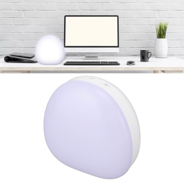 UV-fri sollyslampe 10000LX Daglys Fysioterapi Lampe LED Lykkelig Stemningslys med 3 Fargetemperaturer 10 Lysstyrkejustering for Hjem og Kontor